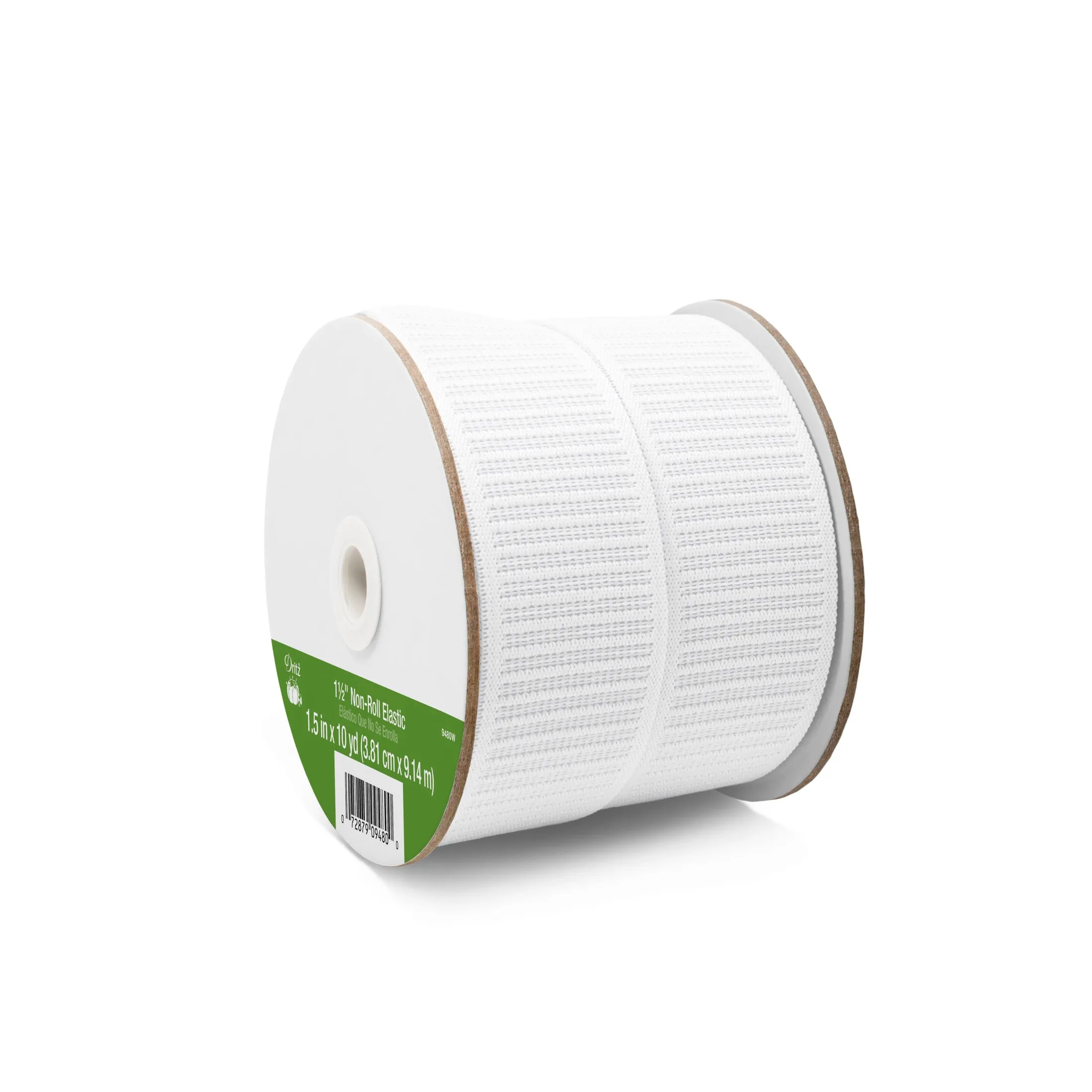 1-1/2" Non-Roll Elastic, White, 10 yd