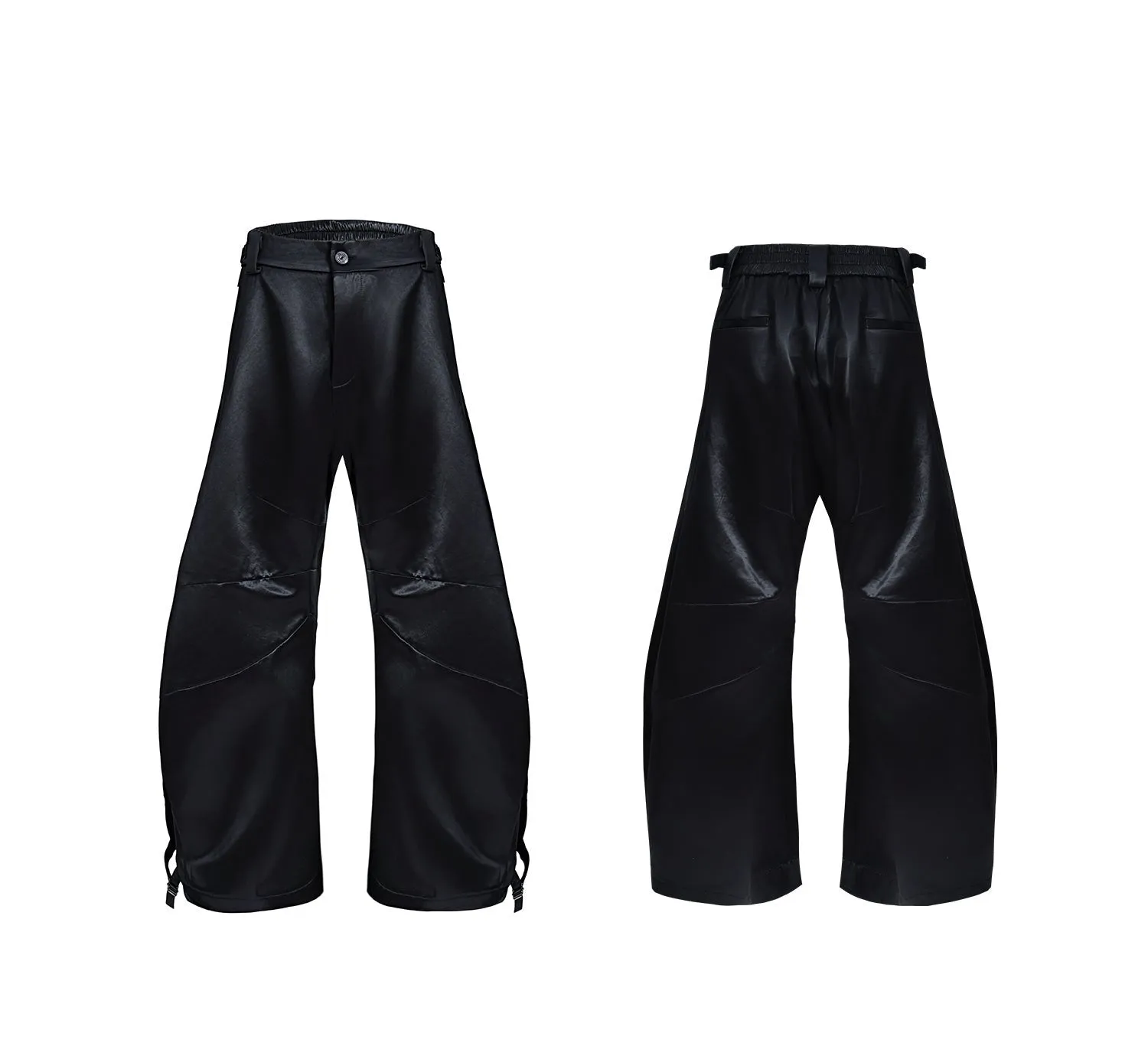 【24s Dec.】Niche Shiny Liquid Scimitar Version Wide-leg Pants