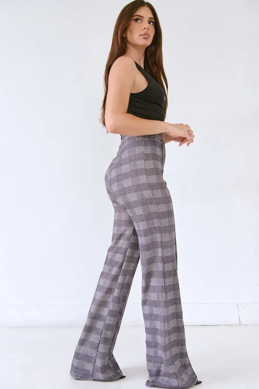 Black/White Pants Our Most Popular Gina High Waisted Plaid