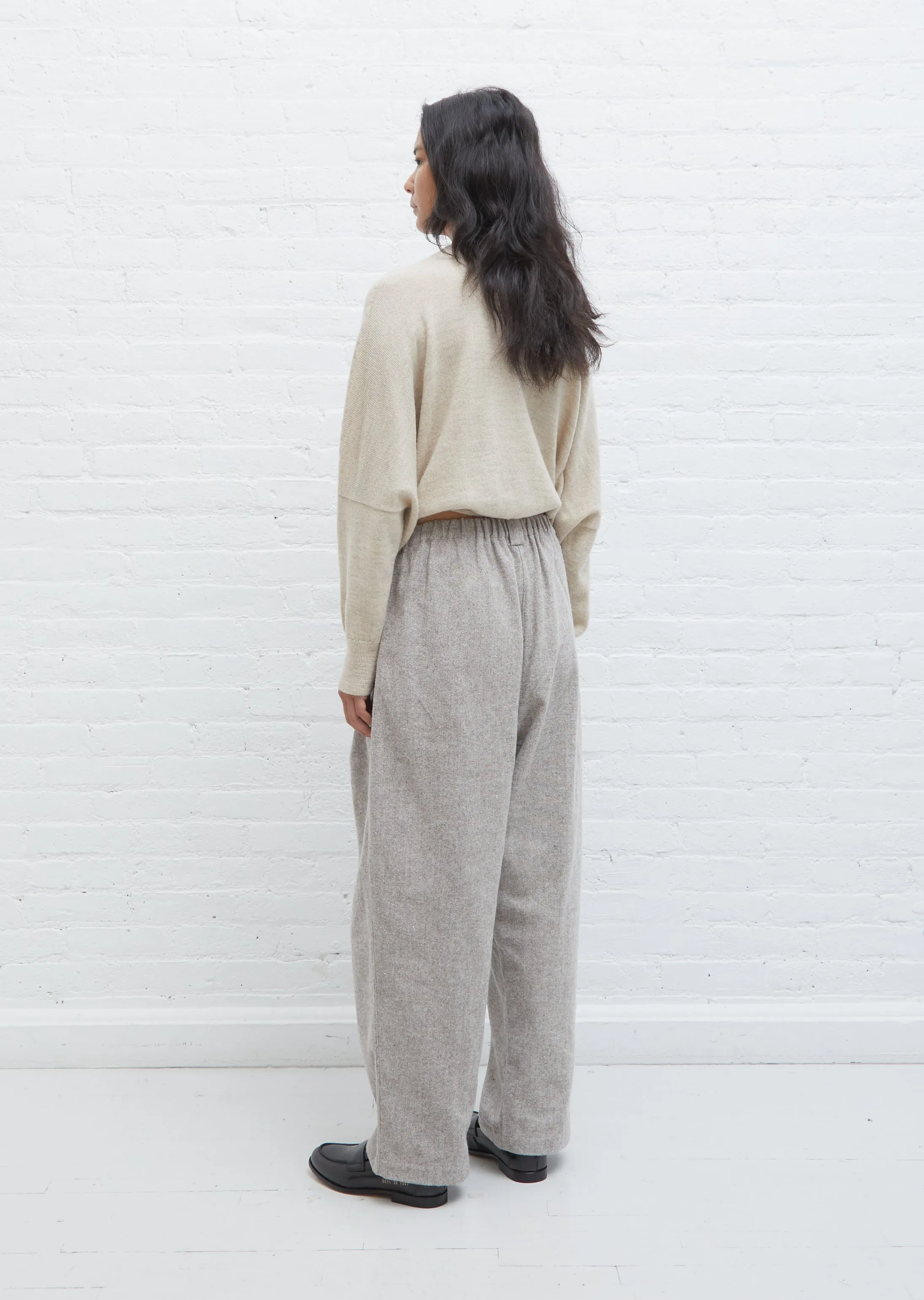 Brushed Cotton Pleat Pants