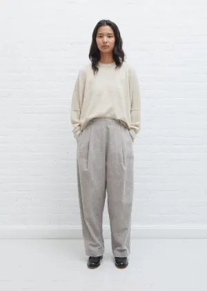 Brushed Cotton Pleat Pants