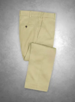 Caccioppoli Cotton Gabardine Ocean Khaki Pants