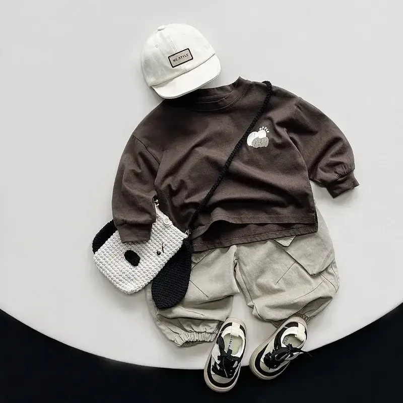 Children's Solid Cargo Pants