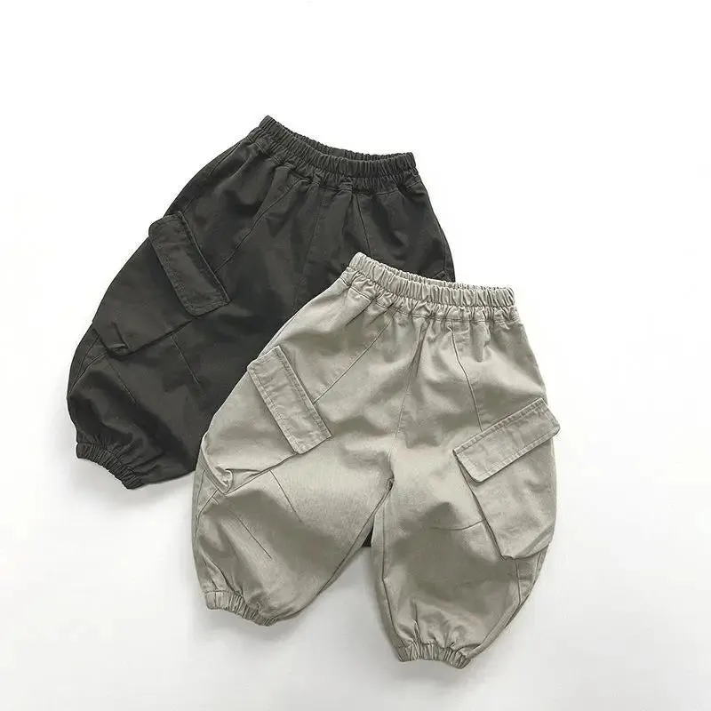 Children's Solid Cargo Pants