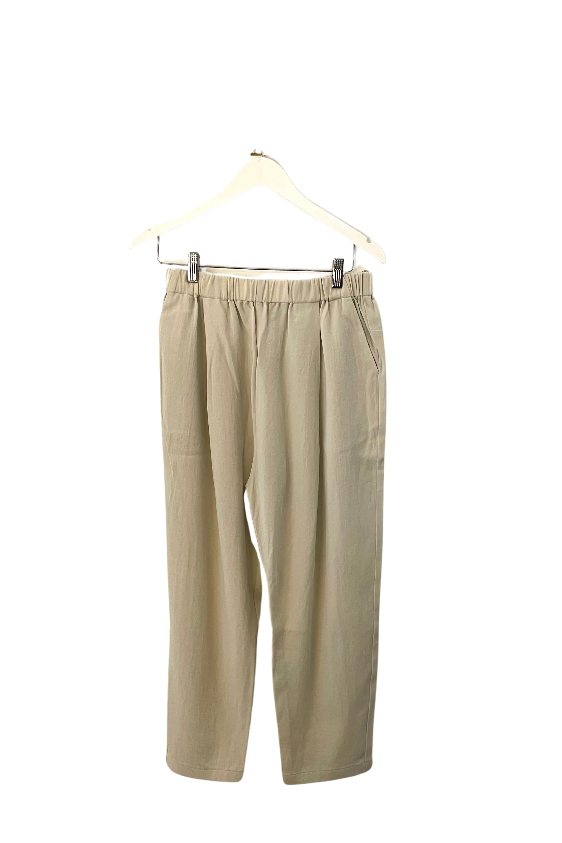 Cotton Tuck Pants in Ecru