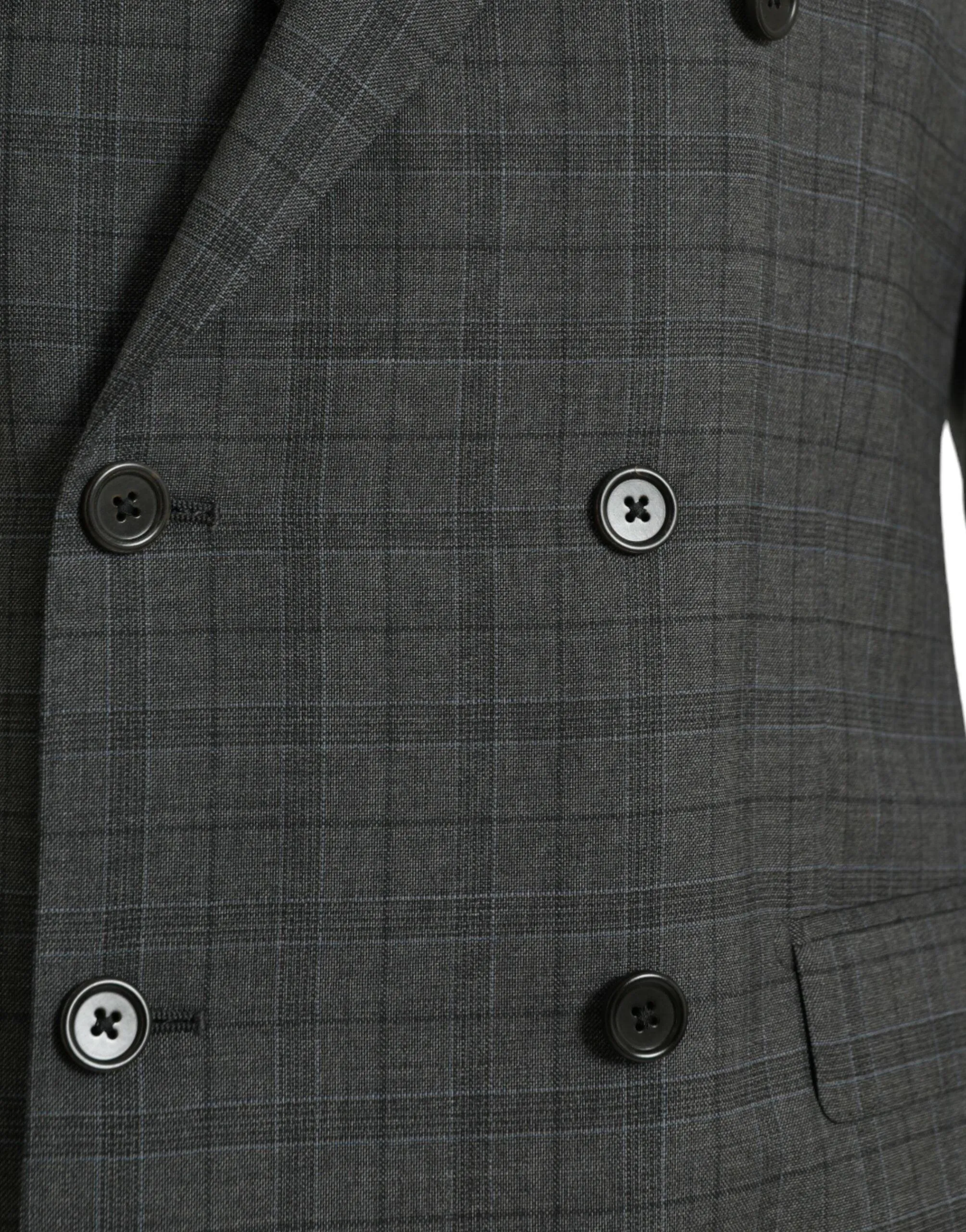 Dolce & Gabbana Gray Plaid Two Piece Suit