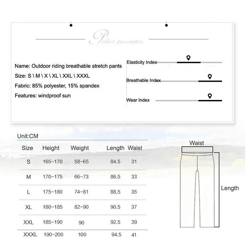 Elastic Cycling Pants