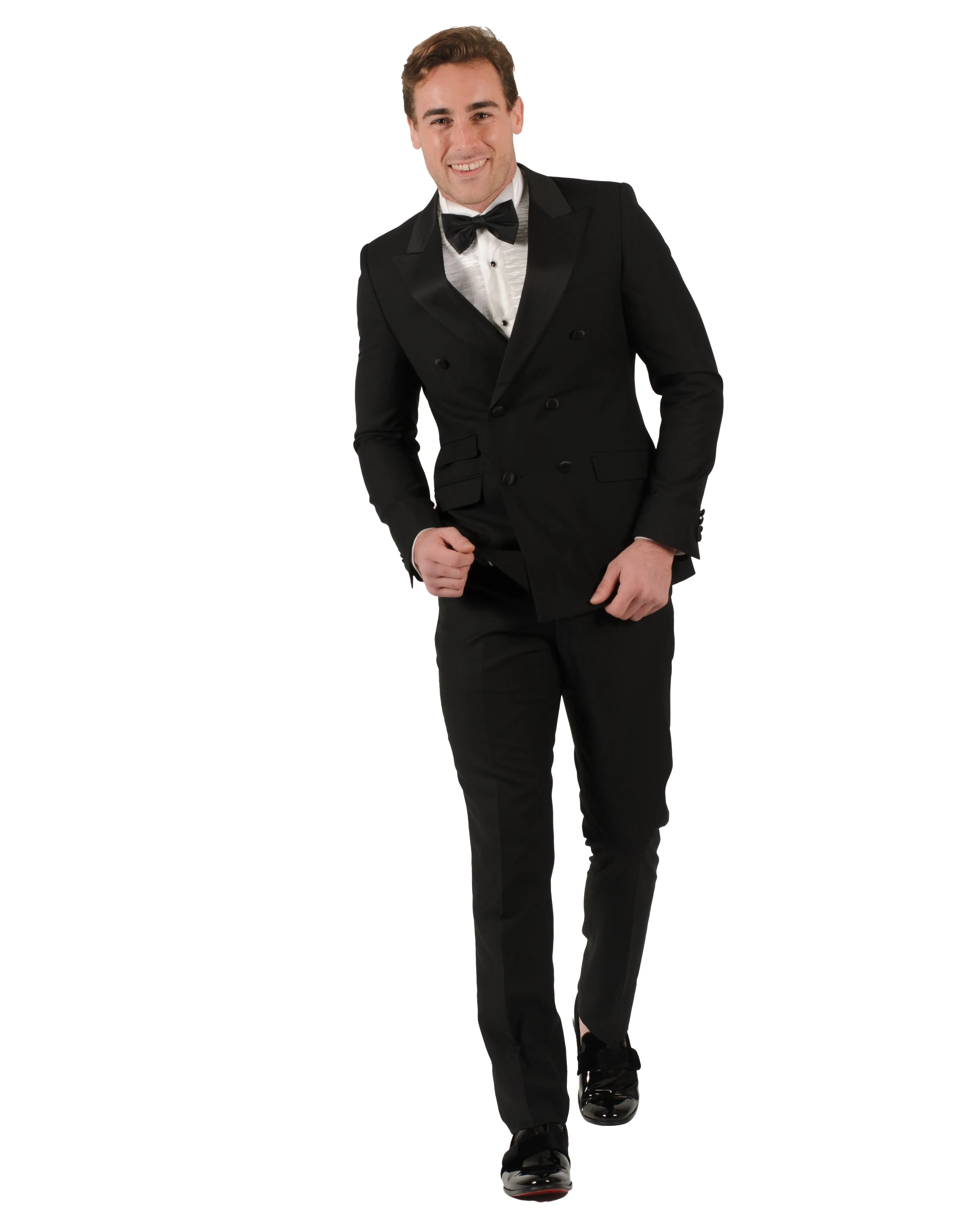 Fabio Fabrinni Double Breast Black slim fit Tuxedo FFX6DB-1230