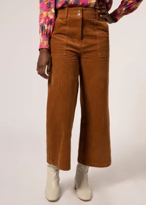 FRNCH Pruella Corduroy Cropped Wide Leg Pants