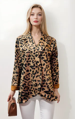 Leopard Print Blazer