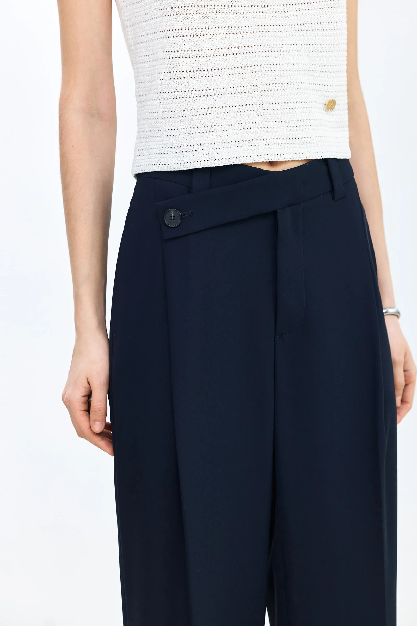 LILY Asymmetric High-Waisted Casual Pants