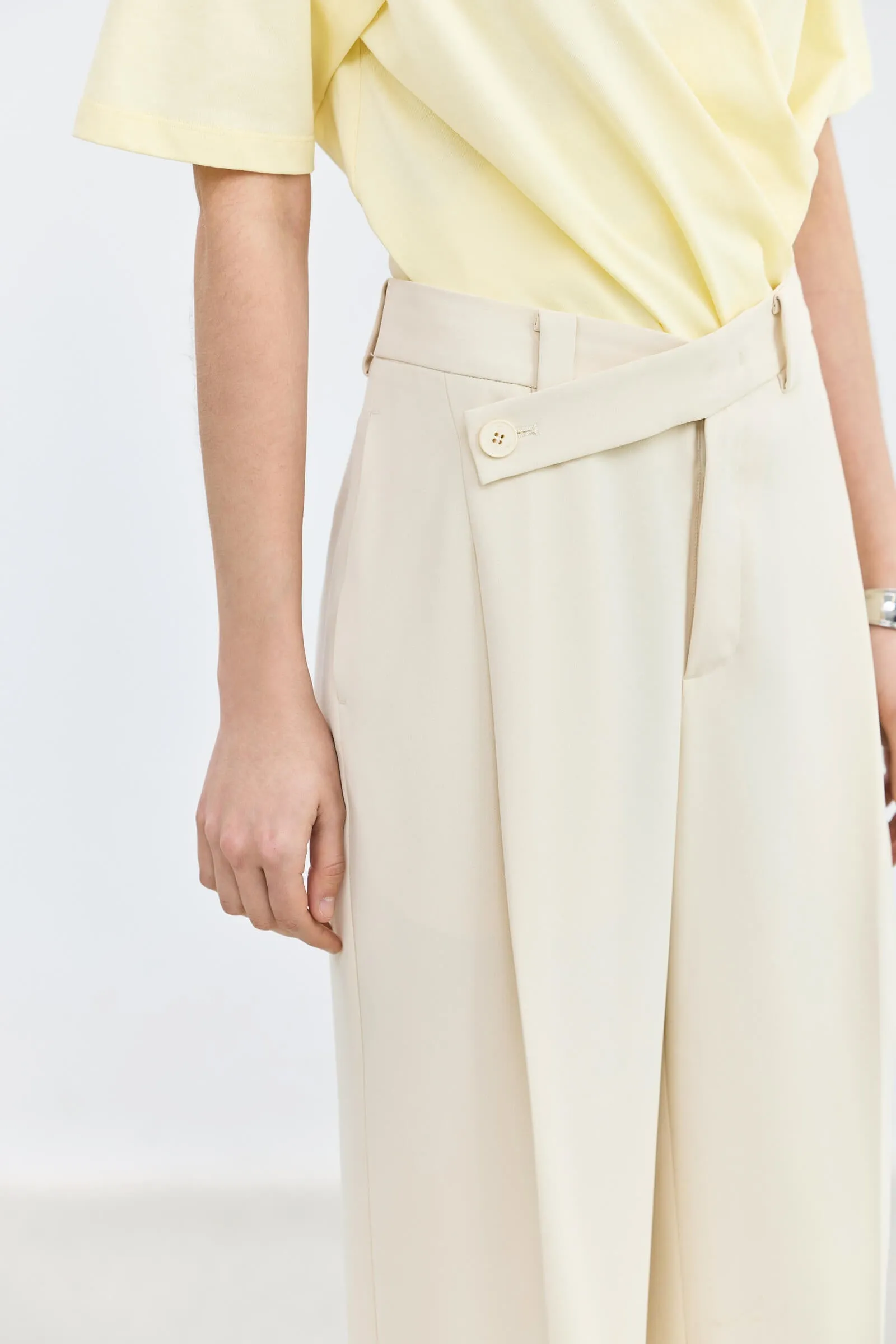 LILY Asymmetric High-Waisted Casual Pants