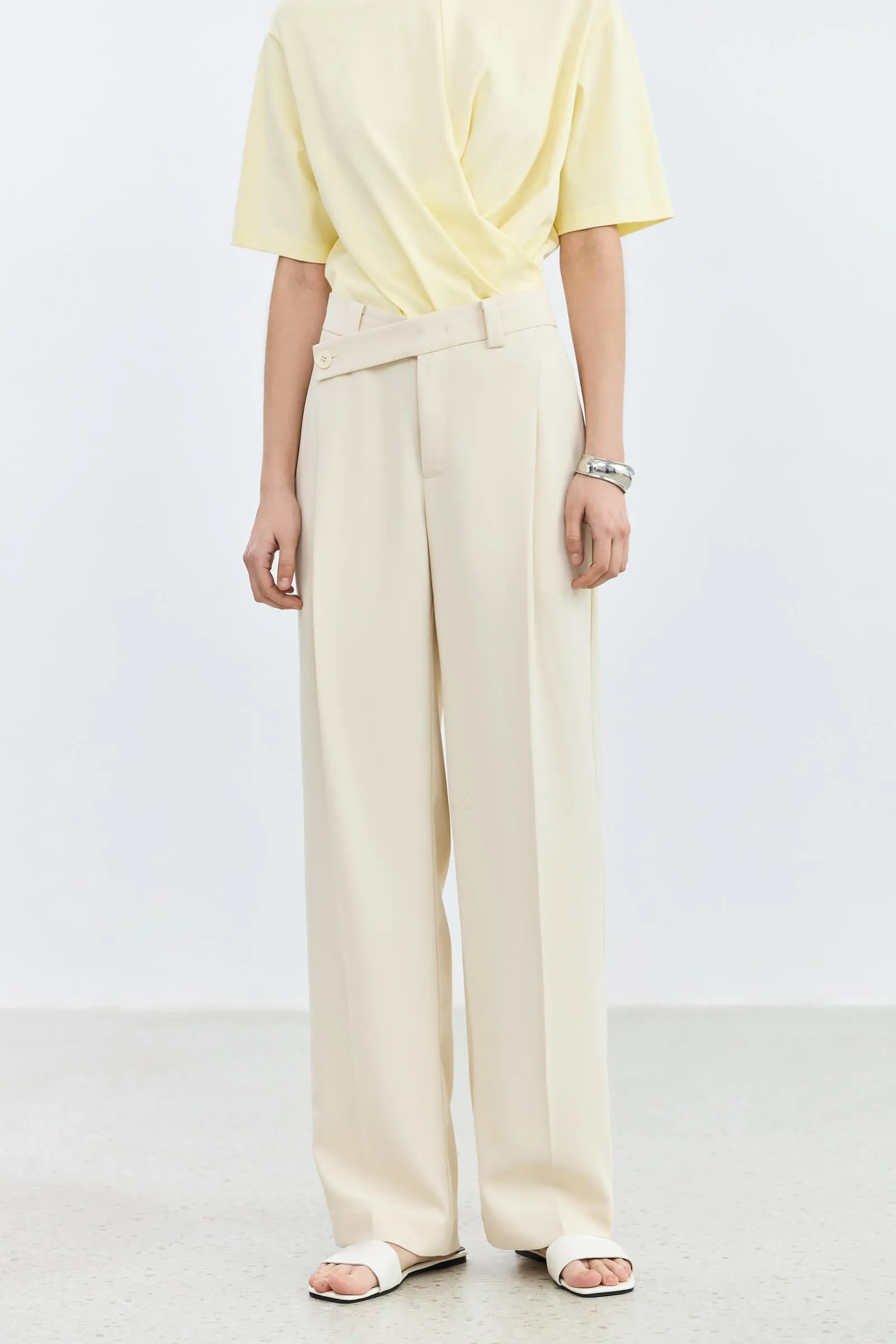 LILY Asymmetric High-Waisted Casual Pants