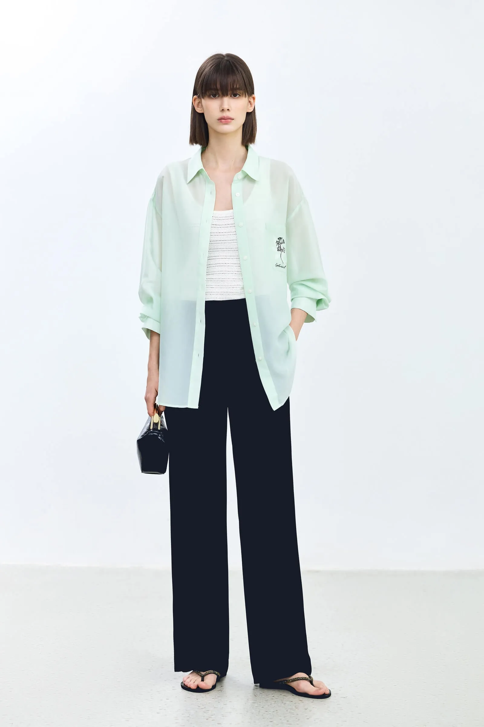 LILY Asymmetric High-Waisted Casual Pants