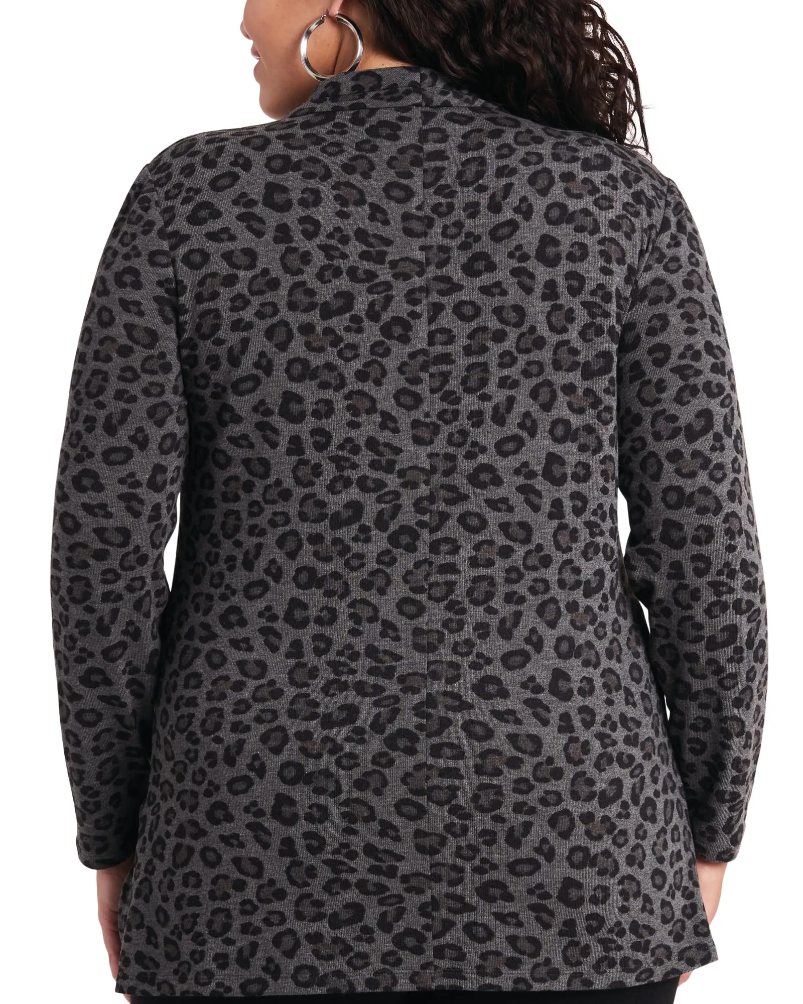 Linda Leopard Draped Top | MED HTR GREY