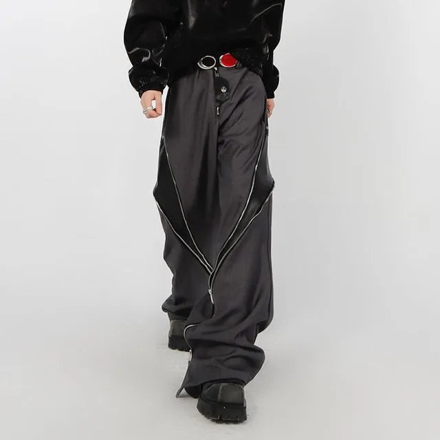 Men Dove Loose Zipper Fly Trendy Pants