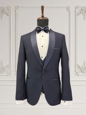 Mens Navy Blue Tuxedo Shawl Lapels | Slim Fit | Premium