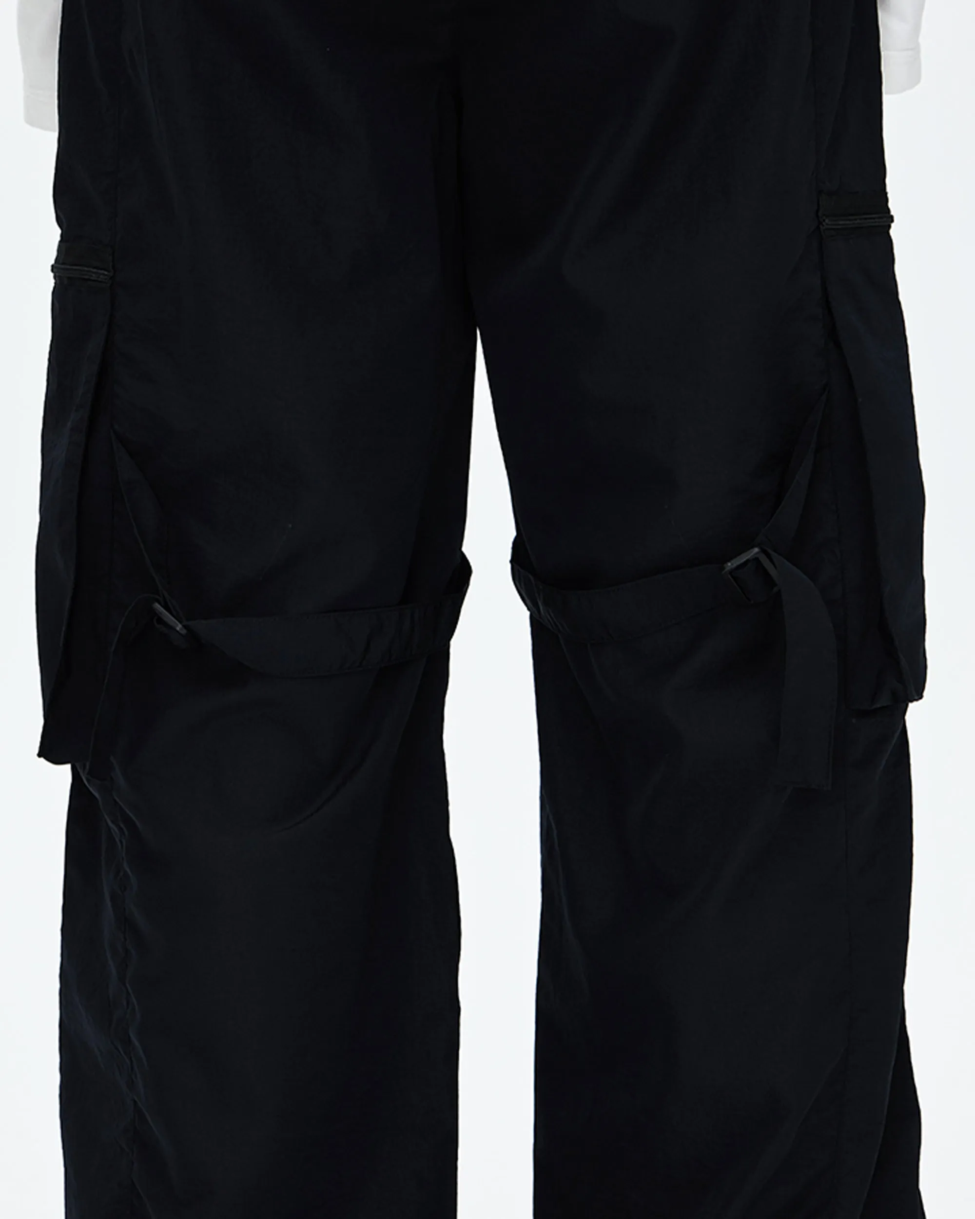 Parachute Wide Fit Strapped Cargo Pants Black