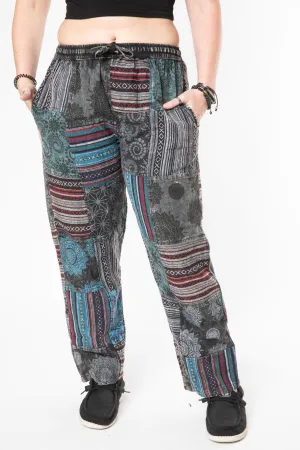 Patchwork Stone Wash Meditation Pants