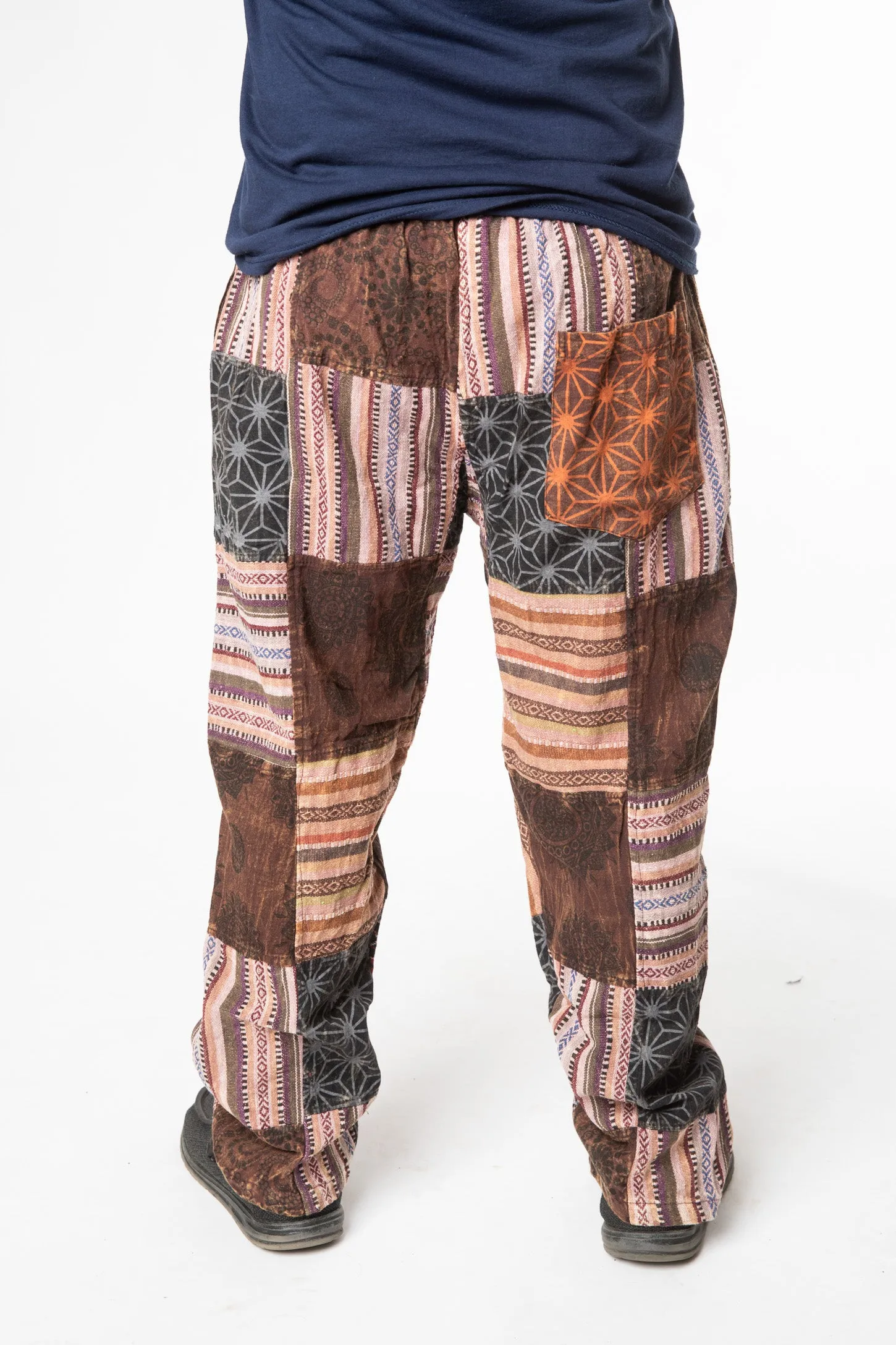 Patchwork Stone Wash Meditation Pants