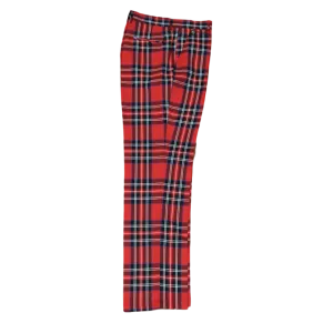 Plaid Red Black White Royal Blue Pants