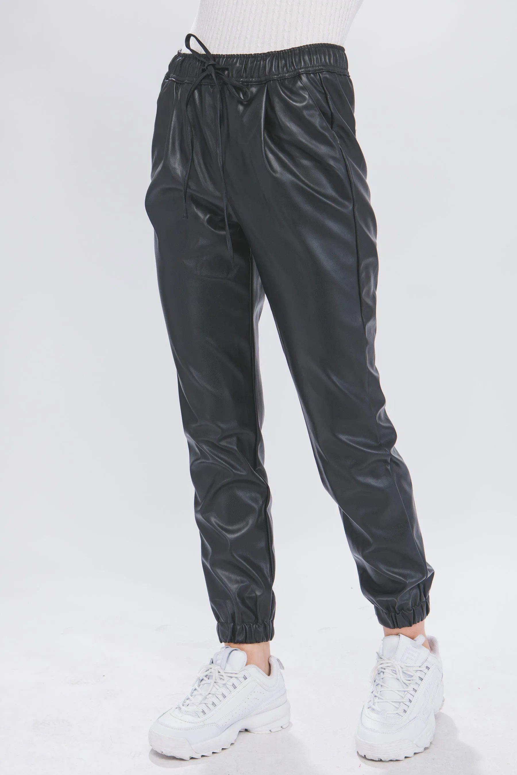 Pleather Joggers