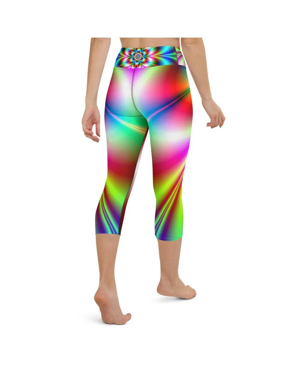 Psychedelic Neon Yoga Capris