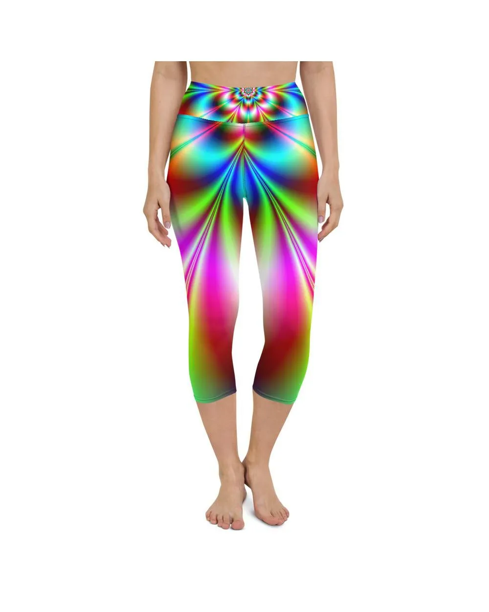 Psychedelic Neon Yoga Capris