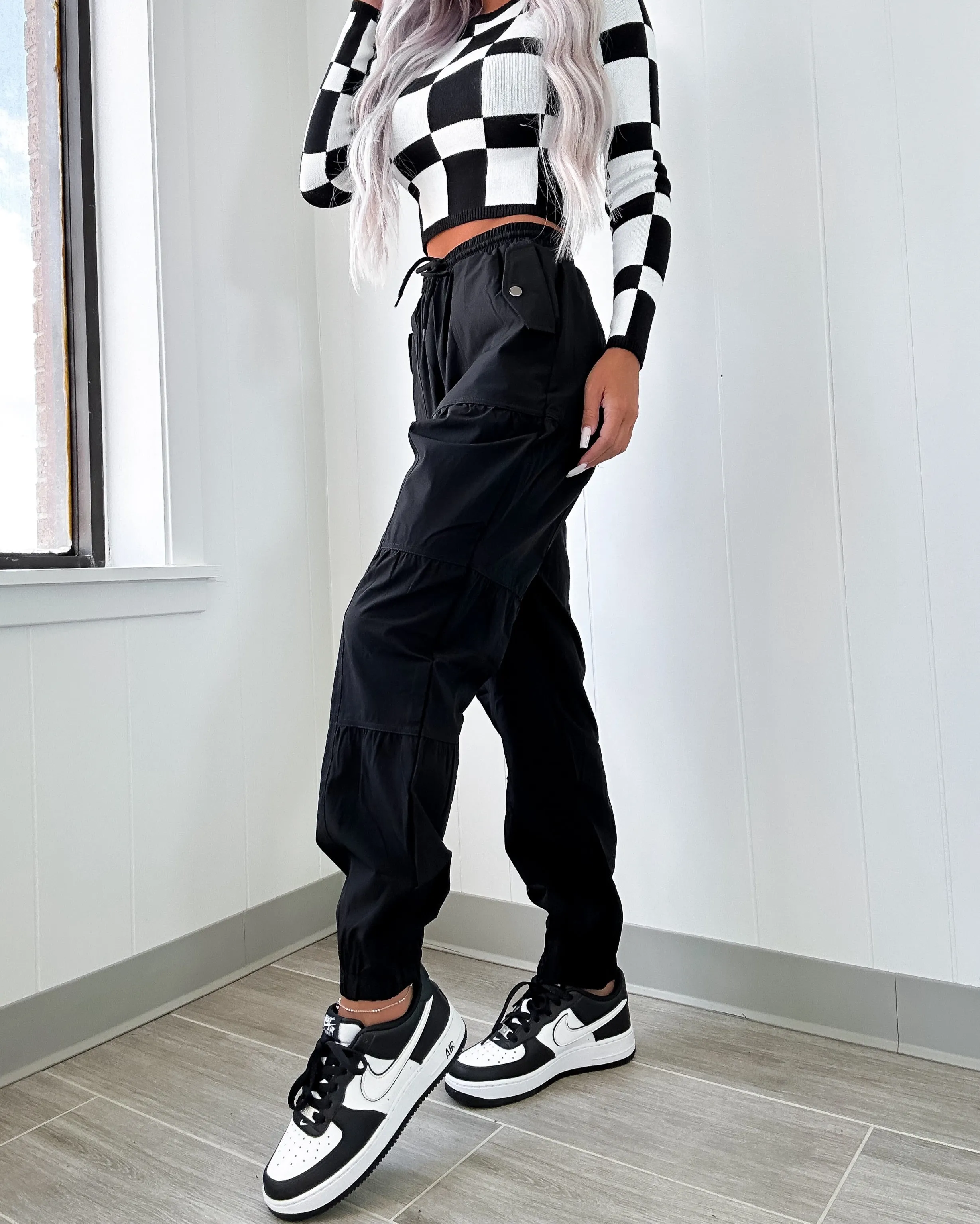 Sammie Cargo Jogger Pants - Black