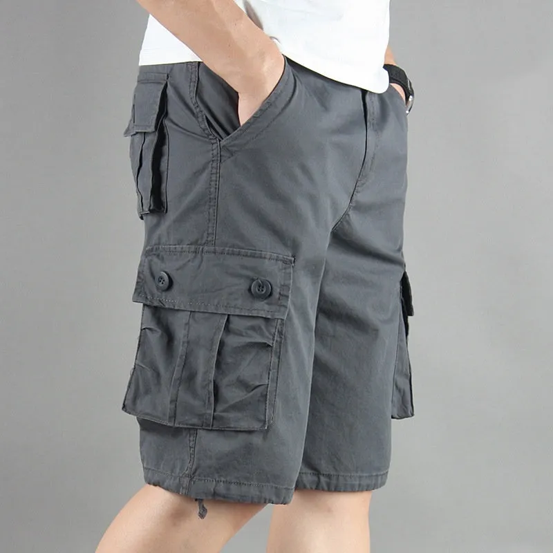 Summer Multi-pocket Workwear Shorts For Men