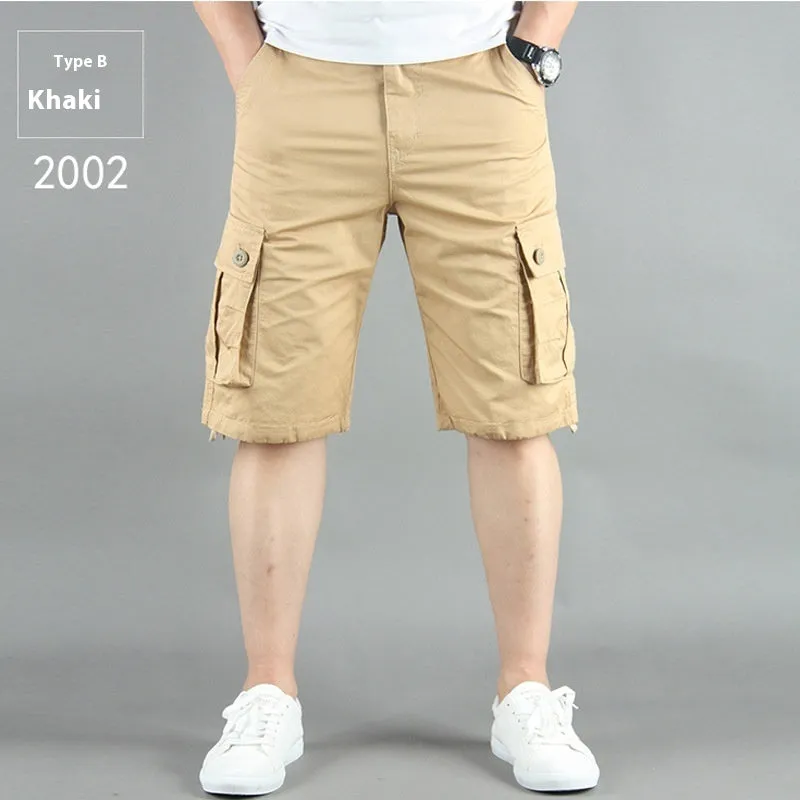 Summer Multi-pocket Workwear Shorts For Men