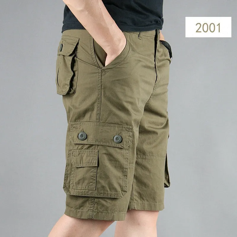 Summer Multi-pocket Workwear Shorts For Men