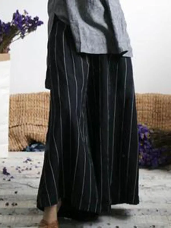 Super Loose Stripe Wide-leg Pants