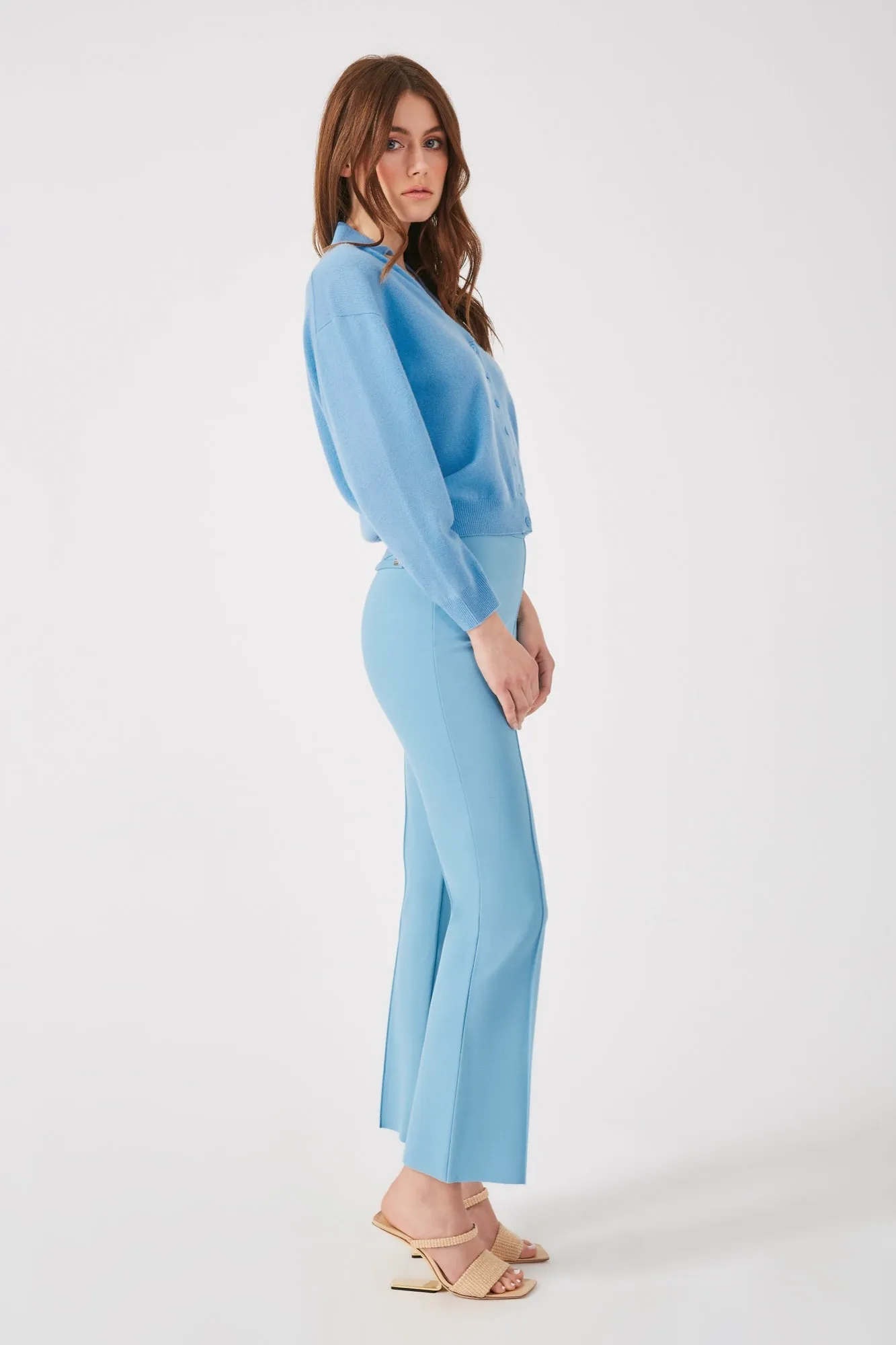 The Porterfield - Open Air Cropped Flare Pants with Pintuck