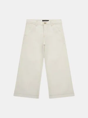 White Denim Culotte Pants (2-7)