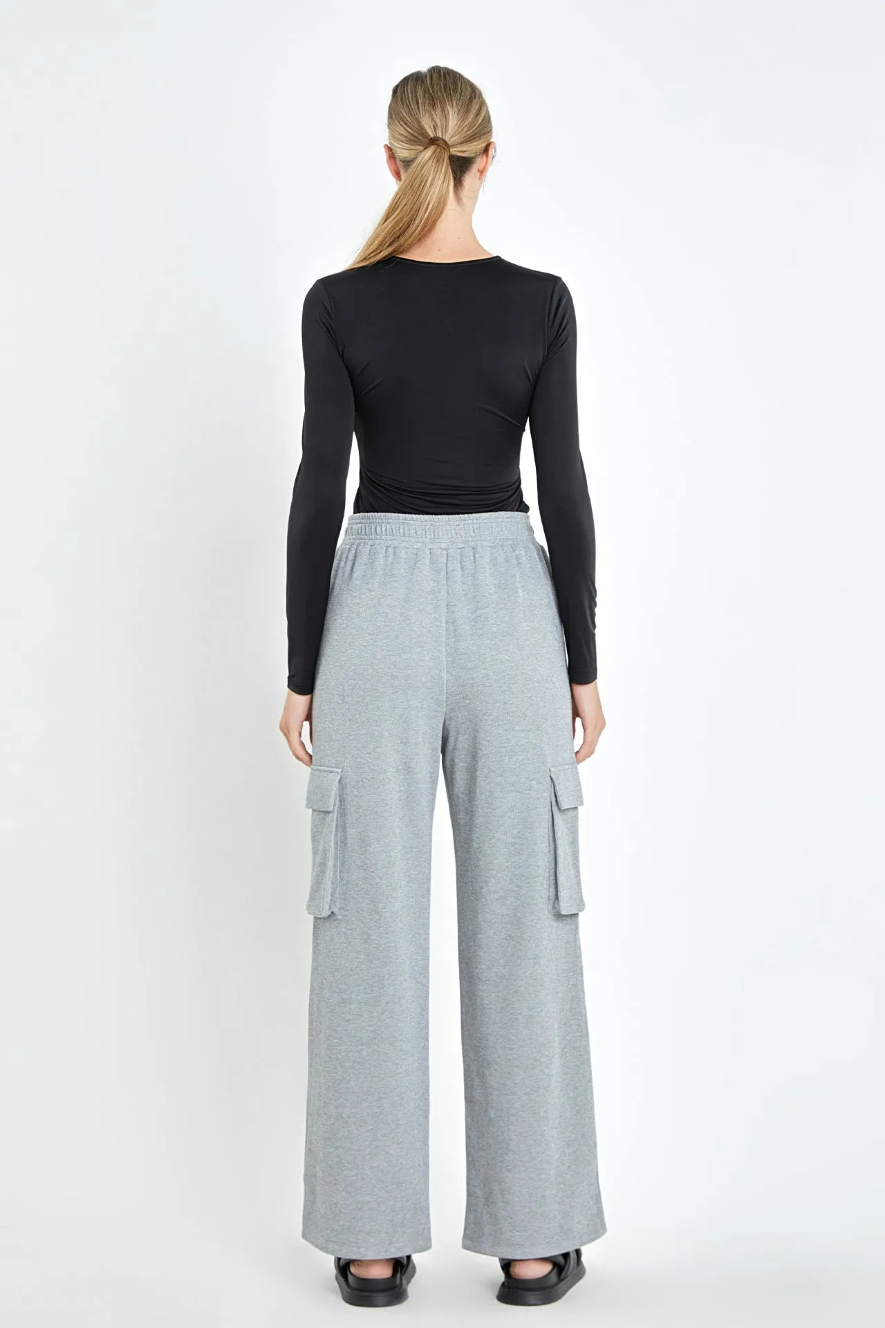 Wide Knit Pants with Pockets