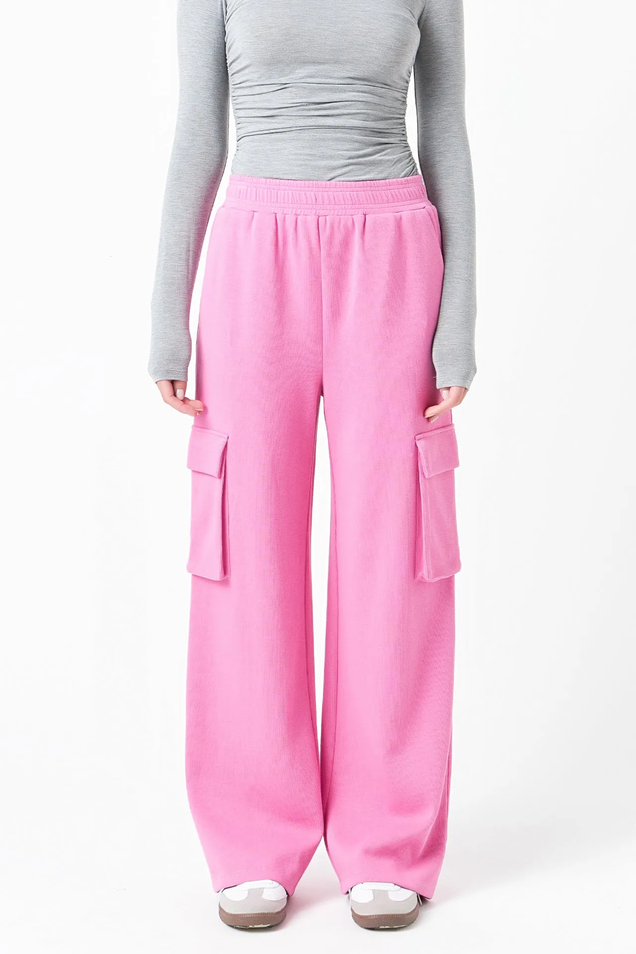 Wide Knit Pants with Pockets