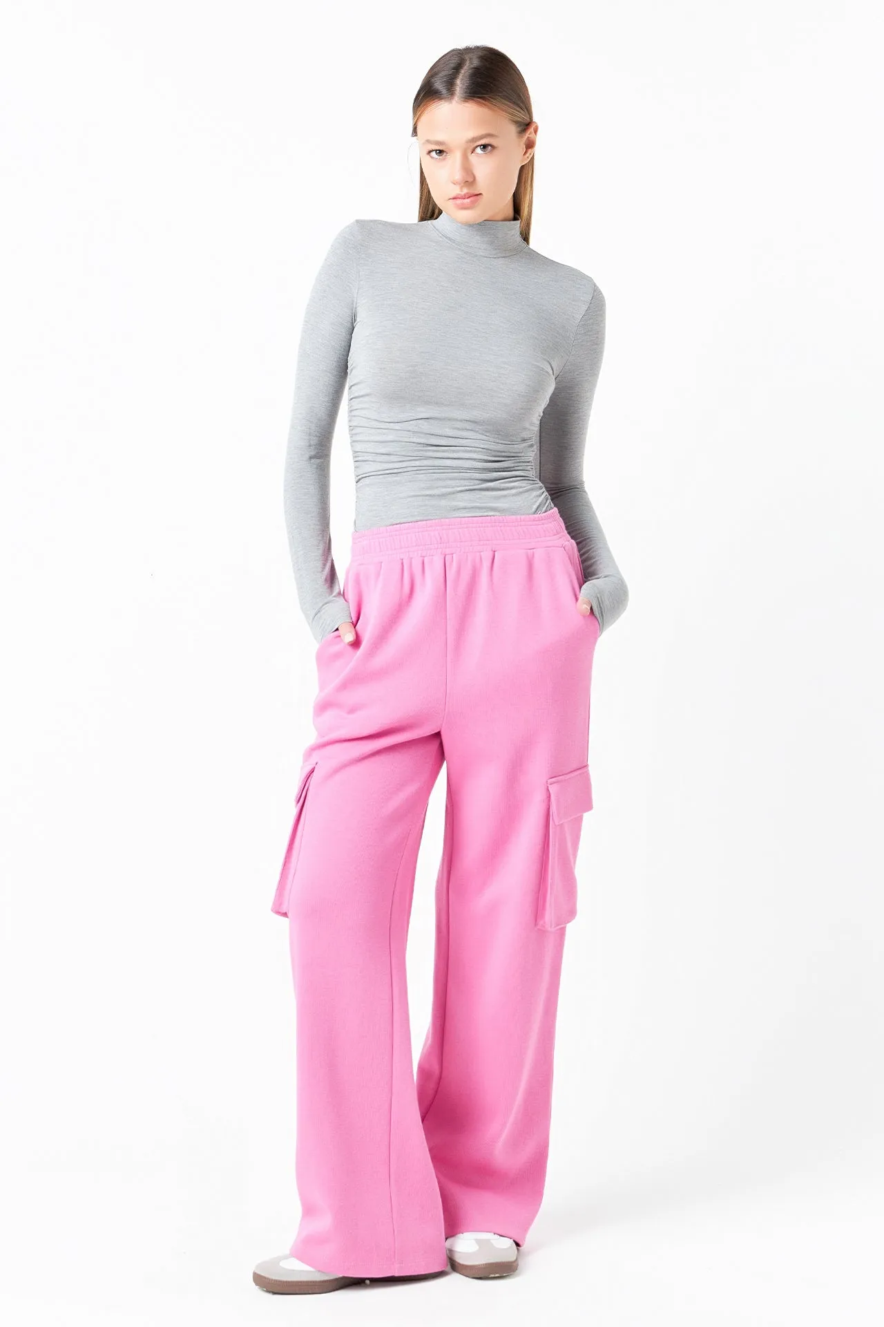 Wide Knit Pants with Pockets